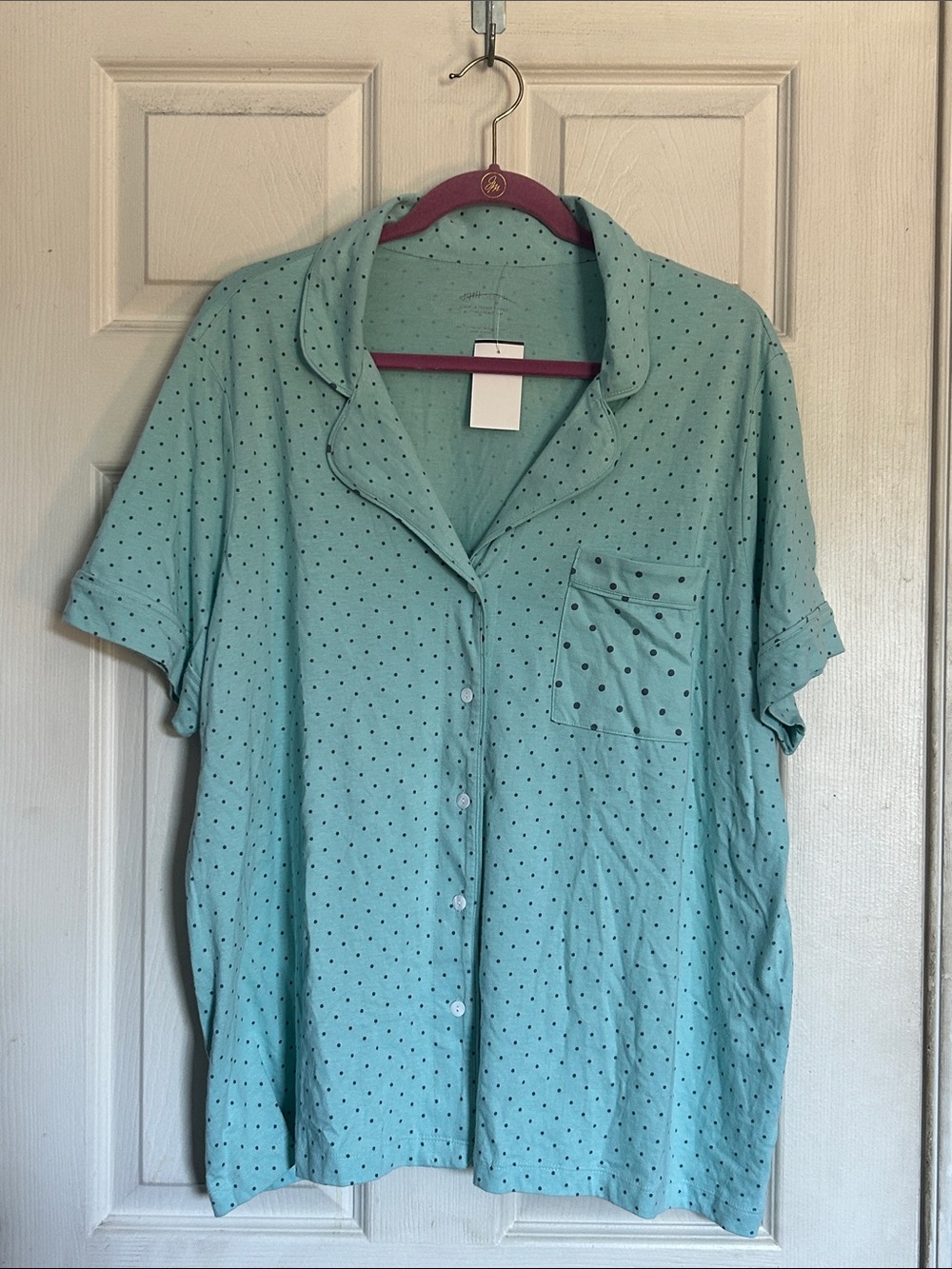 J. Jill sleep v neck short sleeve button front pj top size XL